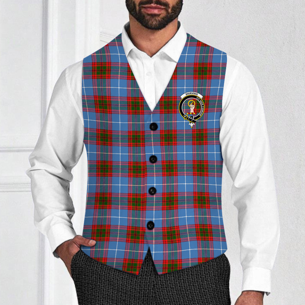 ScotsTee Shop Scottish Skirving Crest Tartan Waistcoat Sleeveless Suit Vest