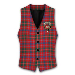 ScotsTee Shop Scottish McDonald of Glenaladale Modern Crest Tartan Waistcoat Sleeveless Suit Vest