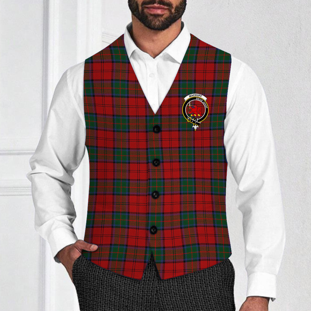 ScotsTee Shop Scottish MacDuff 4 Crest Tartan Waistcoat Sleeveless Suit Vest