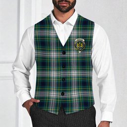 ScotsTee Shop Scottish Johnstone Dress Modern Crest Tartan Waistcoat Sleeveless Suit Vest