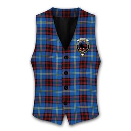 ScotsTee Shop Scottish Rutherford Modern Crest Tartan Waistcoat Sleeveless Suit Vest