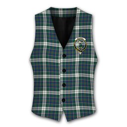 ScotsTee Shop Scottish McInnes Dress Modern Crest Tartan Waistcoat Sleeveless Suit Vest