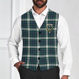 ScotsTee Shop Scottish McInnes Dress Modern Crest Tartan Waistcoat Sleeveless Suit Vest