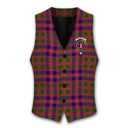 ScotsTee Shop Scottish MacIntyre Modern Crest Tartan Waistcoat Sleeveless Suit Vest