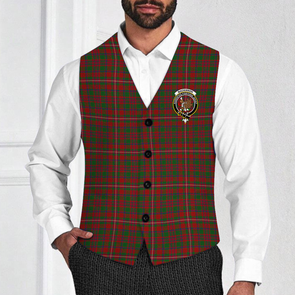 ScotsTee Shop Scottish MacKinnon Crest Tartan Waistcoat Sleeveless Suit Vest