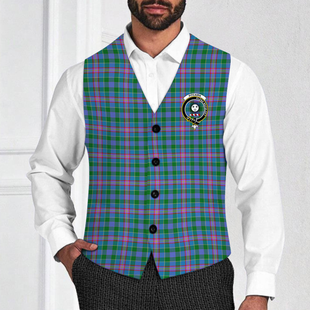 ScotsTee Shop Scottish Pitcairn Hunting Crest Tartan Waistcoat Sleeveless Suit Vest