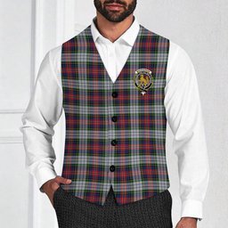 ScotsTee Shop Scottish MacPherson Dress 1 Crest Tartan Waistcoat Sleeveless Suit Vest