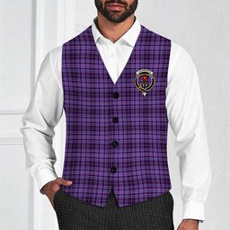 ScotsTee Shop Scottish Learmonth Family Herts Crest Tartan Waistcoat Sleeveless Suit Vest
