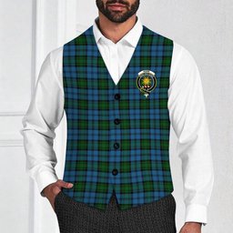 ScotsTee Shop Scottish Kerr Hunting Crest Tartan Waistcoat Sleeveless Suit Vest