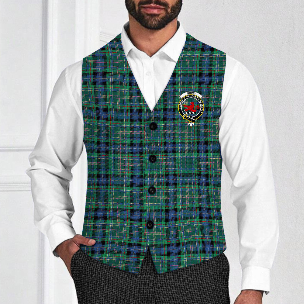 ScotsTee Shop Scottish Young Melvina Modern Crest Tartan Waistcoat Sleeveless Suit Vest