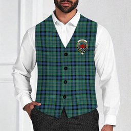ScotsTee Shop Scottish Young Melvina Modern Crest Tartan Waistcoat Sleeveless Suit Vest