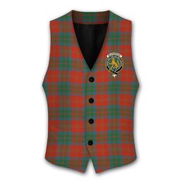 ScotsTee Shop Scottish MacPherson of Cluny Ancient Crest Tartan Waistcoat Sleeveless Suit Vest