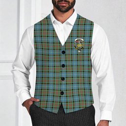 ScotsTee Shop Scottish Pasley District Crest Tartan Waistcoat Sleeveless Suit Vest