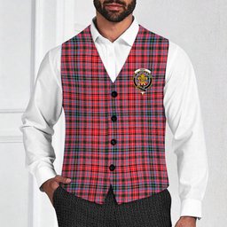 ScotsTee Shop Scottish Udny Crest Tartan Waistcoat Sleeveless Suit Vest