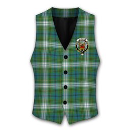 ScotsTee Shop Scottish Johnston Dress Ancient Crest Tartan Waistcoat Sleeveless Suit Vest