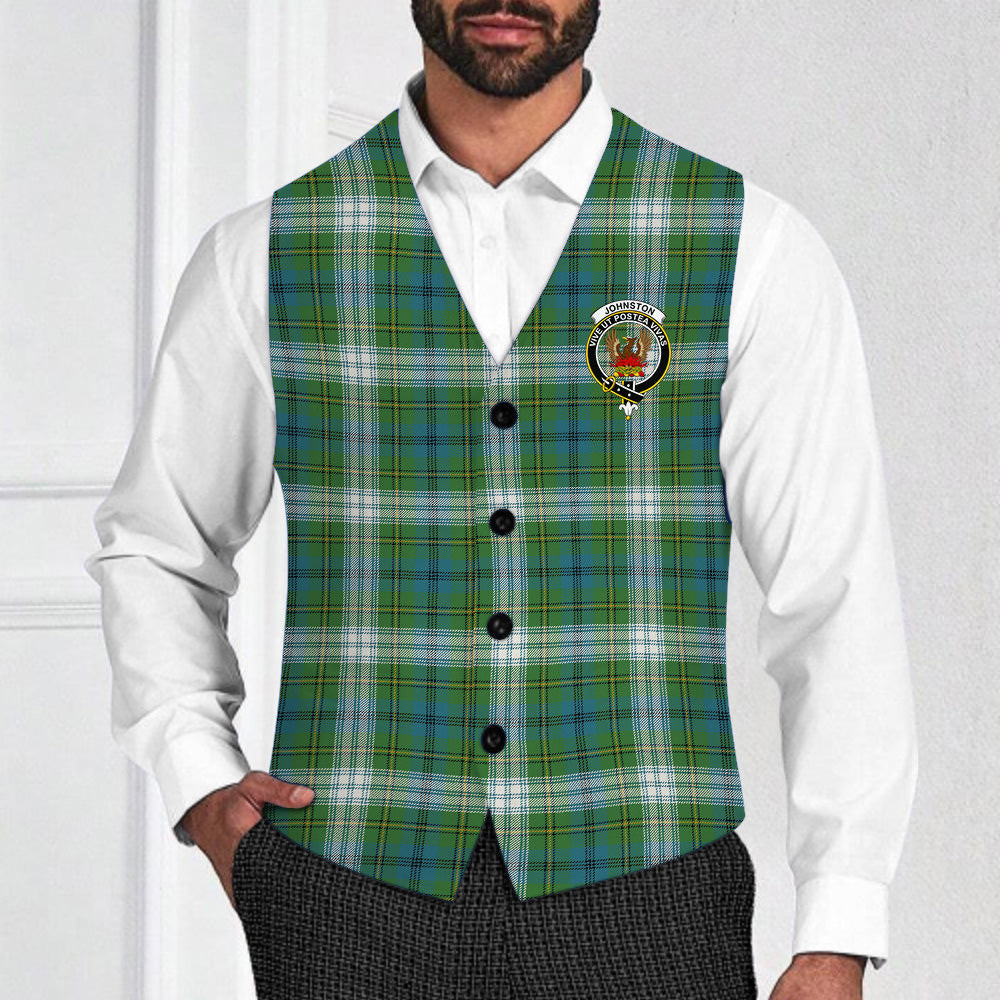 ScotsTee Shop Scottish Johnston Dress Ancient Crest Tartan Waistcoat Sleeveless Suit Vest