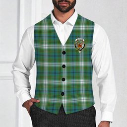 ScotsTee Shop Scottish Johnston Dress Ancient Crest Tartan Waistcoat Sleeveless Suit Vest