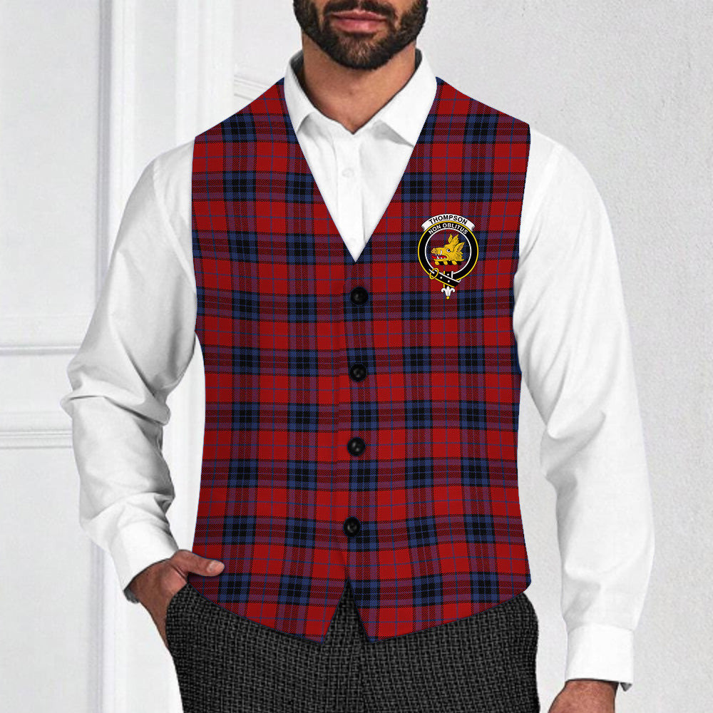 ScotsTee Shop Scottish Thompson Bonner Crest Tartan Waistcoat Sleeveless Suit Vest