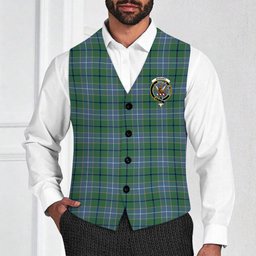 ScotsTee Shop Scottish Wishart Hunting Ancient Crest Tartan Waistcoat Sleeveless Suit Vest