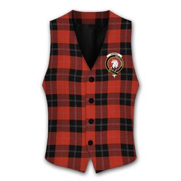 ScotsTee Shop Scottish Ramsay of Dalhousie (Ramsay Red) Ancient Crest Tartan Waistcoat Sleeveless Suit Vest