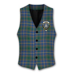 ScotsTee Shop Scottish Strang of Balkaskie Modern Crest Tartan Waistcoat Sleeveless Suit Vest