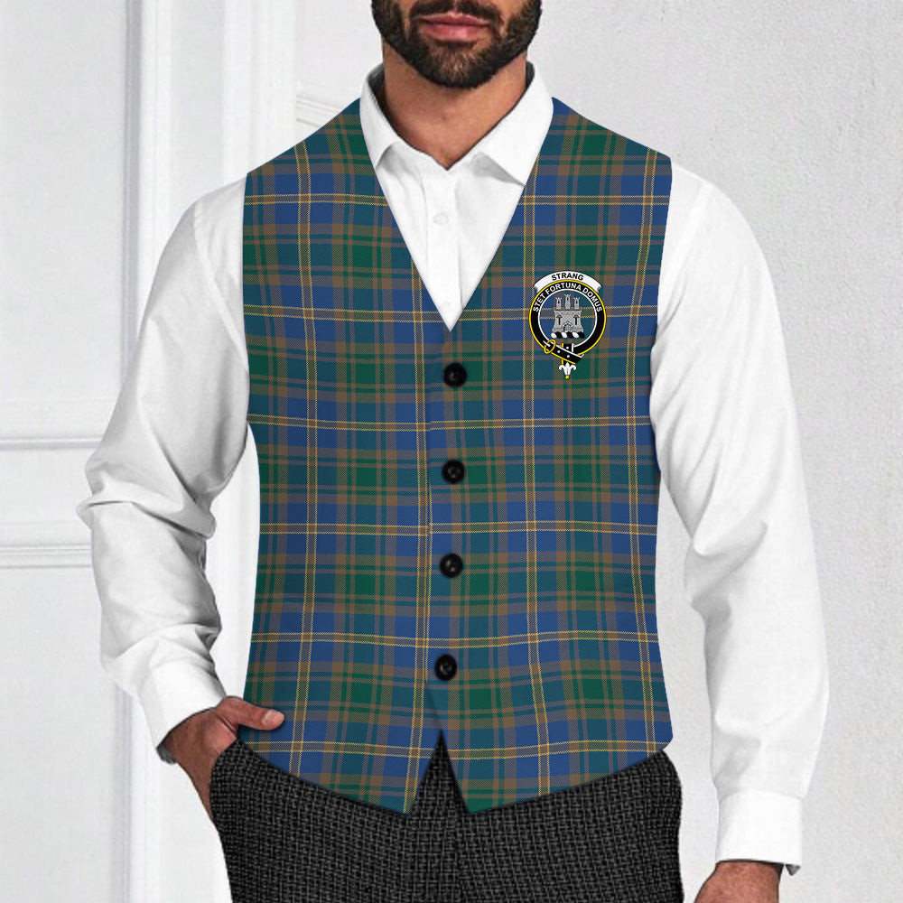 ScotsTee Shop Scottish Strang of Balkaskie Modern Crest Tartan Waistcoat Sleeveless Suit Vest