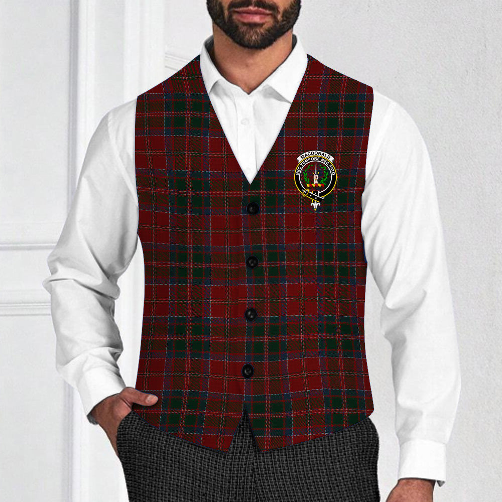 ScotsTee Shop Scottish MacDonald of Glencoe Crest Tartan Waistcoat Sleeveless Suit Vest