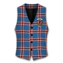 ScotsTee Shop Scottish Laing of Archiestown Ancient Crest Tartan Waistcoat Sleeveless Suit Vest