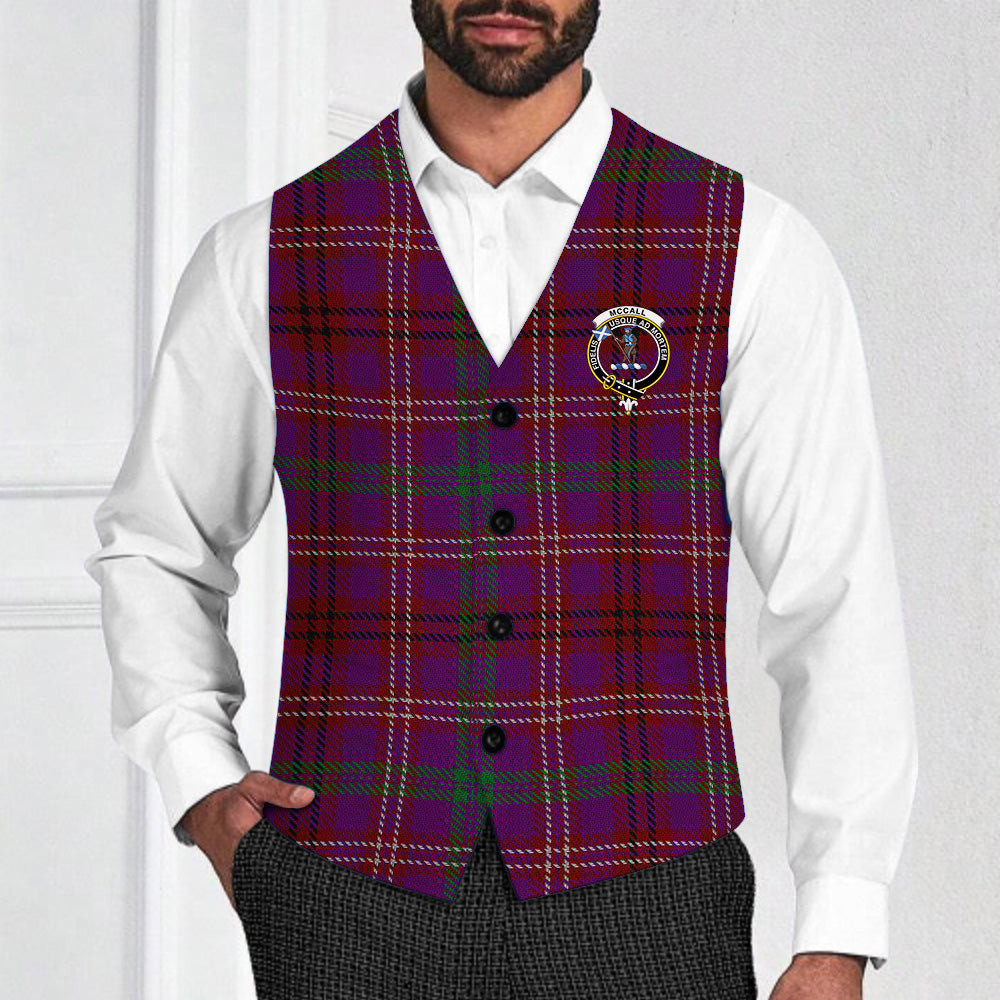 ScotsTee Shop Scottish McCall (Caithness) Crest Tartan Waistcoat Sleeveless Suit Vest
