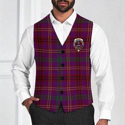 ScotsTee Shop Scottish McCall (Caithness) Crest Tartan Waistcoat Sleeveless Suit Vest