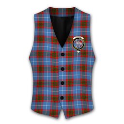ScotsTee Shop Scottish Trotter Crest Tartan Waistcoat Sleeveless Suit Vest