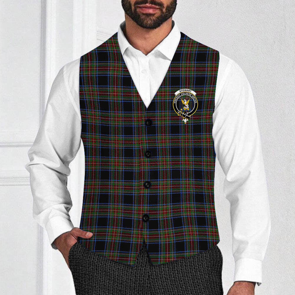 ScotsTee Shop Scottish Stewart Black 2 Crest Tartan Waistcoat Sleeveless Suit Vest