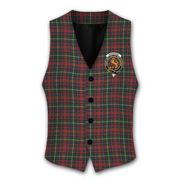 ScotsTee Shop Scottish MacIntosh Hunting Modern Crest Tartan Waistcoat Sleeveless Suit Vest