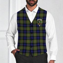 ScotsTee Shop Scottish MacLaren Modern Crest Tartan Waistcoat Sleeveless Suit Vest