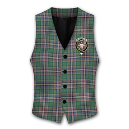 ScotsTee Shop Scottish MacFarlane Hunting Ancient Crest Tartan Waistcoat Sleeveless Suit Vest