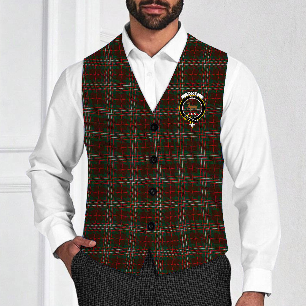 ScotsTee Shop Scottish Scott Hunting Crest Tartan Waistcoat Sleeveless Suit Vest