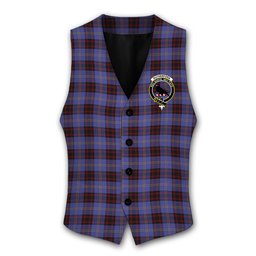 ScotsTee Shop Scottish Rutherford Crest Tartan Waistcoat Sleeveless Suit Vest