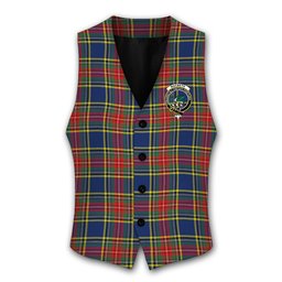 ScotsTee Shop Scottish MacBeth Modern Crest Tartan Waistcoat Sleeveless Suit Vest