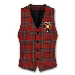 ScotsTee Shop Scottish Stewart of Appin VS Crest Tartan Waistcoat Sleeveless Suit Vest