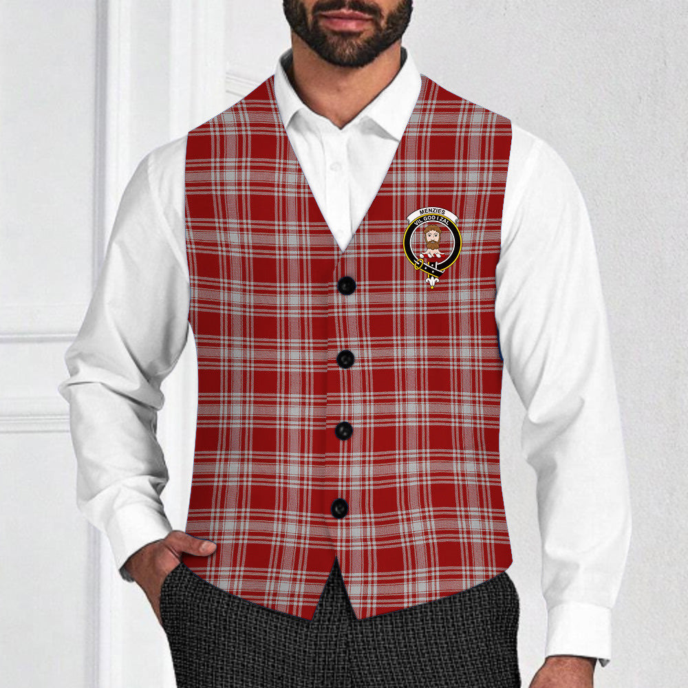 ScotsTee Shop Scottish Menzies 1815 Crest Tartan Waistcoat Sleeveless Suit Vest