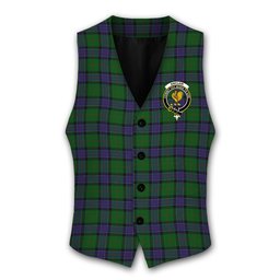 ScotsTee Shop Scottish Sinclair Hunting VS Crest Tartan Waistcoat Sleeveless Suit Vest