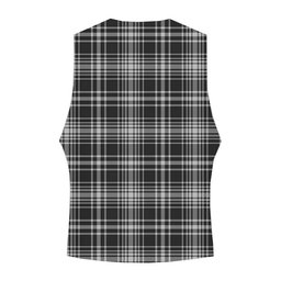 ScotsTee Shop Scottish MacLean Black and White Crest Tartan Waistcoat Sleeveless Suit Vest