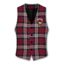 ScotsTee Shop Scottish MacDonald Dress Irish Crest Tartan Waistcoat Sleeveless Suit Vest