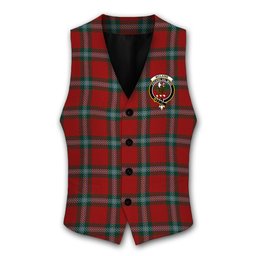 ScotsTee Shop Scottish McLaine of Loch Buie Crest Tartan Waistcoat Sleeveless Suit Vest