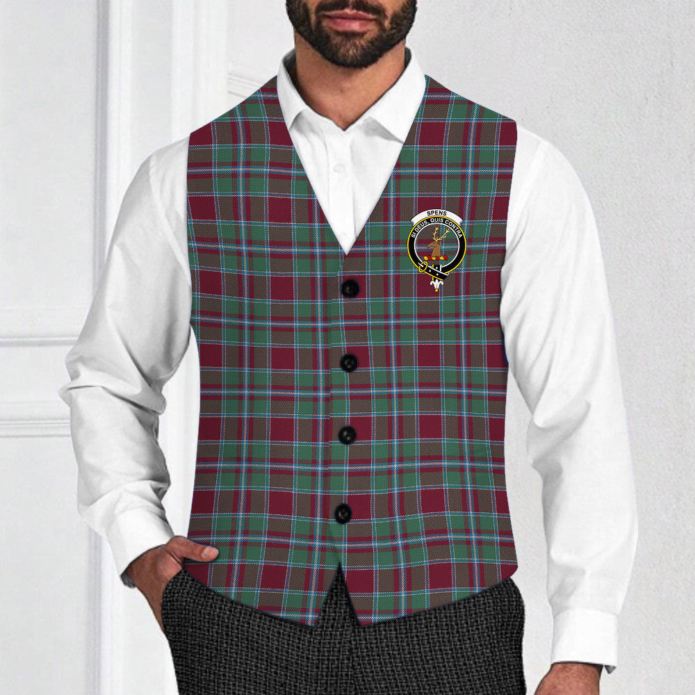ScotsTee Shop Scottish Spens Crest Tartan Waistcoat Sleeveless Suit Vest
