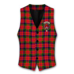 ScotsTee Shop Scottish McNaughton Modern Crest Tartan Waistcoat Sleeveless Suit Vest