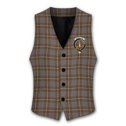 ScotsTee Shop Scottish MacIntyre Hunting Weathered Crest Tartan Waistcoat Sleeveless Suit Vest