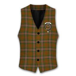 ScotsTee Shop Scottish Scott Brown Modern Crest Tartan Waistcoat Sleeveless Suit Vest