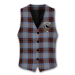 ScotsTee Shop Scottish Rutherford Ancient Crest Tartan Waistcoat Sleeveless Suit Vest