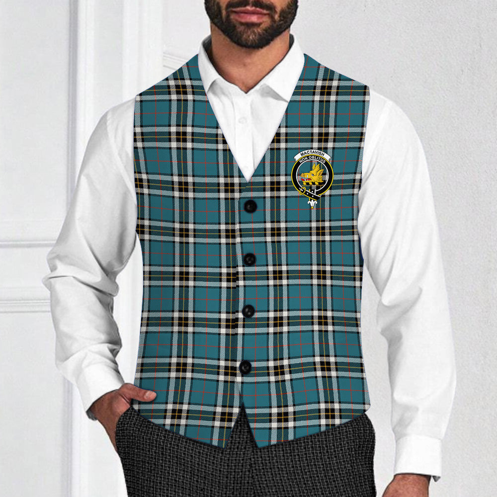 ScotsTee Shop Scottish MacTavish Dress Ancient Crest Tartan Waistcoat Sleeveless Suit Vest
